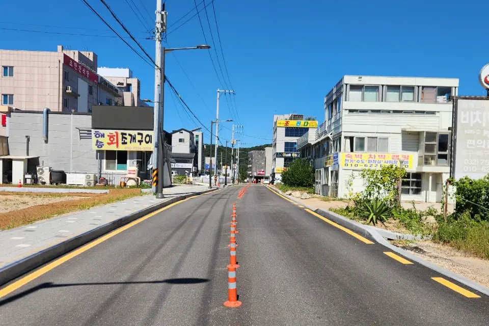 왕산해수욕장 해변도로 마침내 뚫렸다…63억원 투입 681m 전면 개통