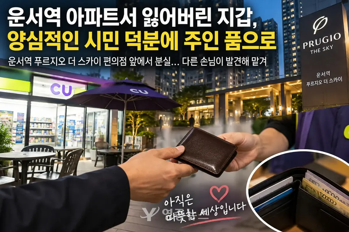 운서역 아파트서 잃어버린 지갑, 양심적인 시민 덕분에 주인 품으로